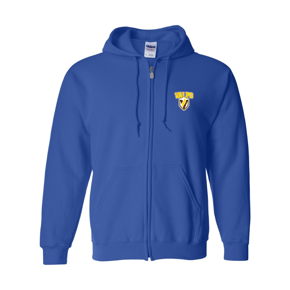 Men's Valparaiso Crusaders JERZEES NuBlend Full-Zip Hooded Sweatshirt